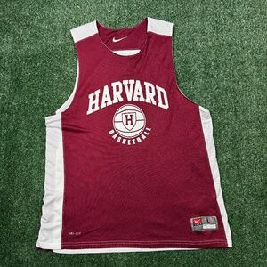 Harvard Crimson Basketball Reversible Practice Jersey White Size L Nike Men's